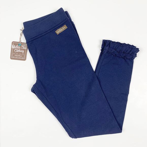 NWT Matilda Jane True Blue Ruffle Leggings XS - Picture 1 of 4